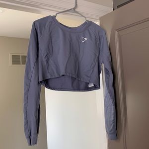 Gymshark Long Sleeve Crop Top - Purple